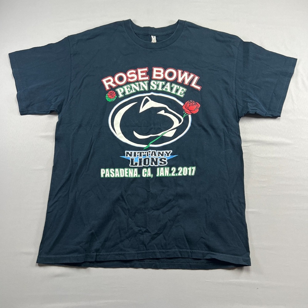 Penn State Nittany Lions Football T Shirt Mens XL Navy Graphics Cotton Alstyle